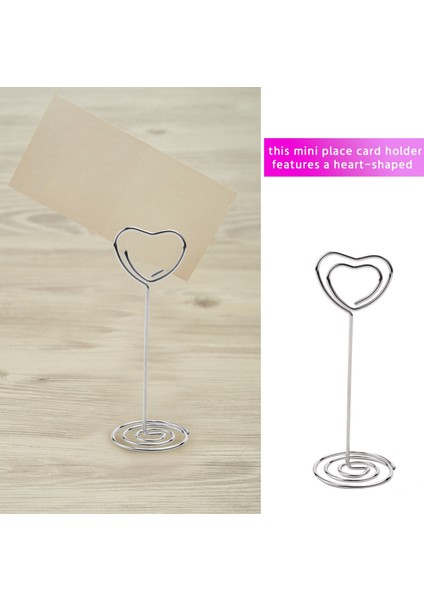 30 Adet Kartlık Kalp Şeklinde Masa Resim Standı Gümüş (Yurt Dışından) modelleri
