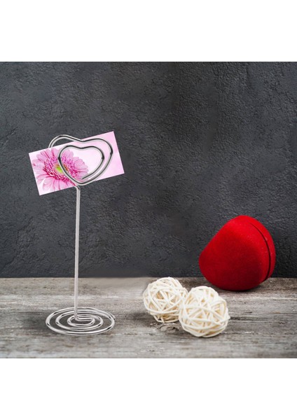 30 Adet Kartlık Kalp Şeklinde Masa Resim Standı Gümüş (Yurt Dışından) indirimleri