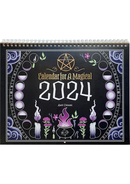 Büyülü, Zaman Planlama Duvar Dekoru Için 2024 Takvimi (Yurt Dışından)