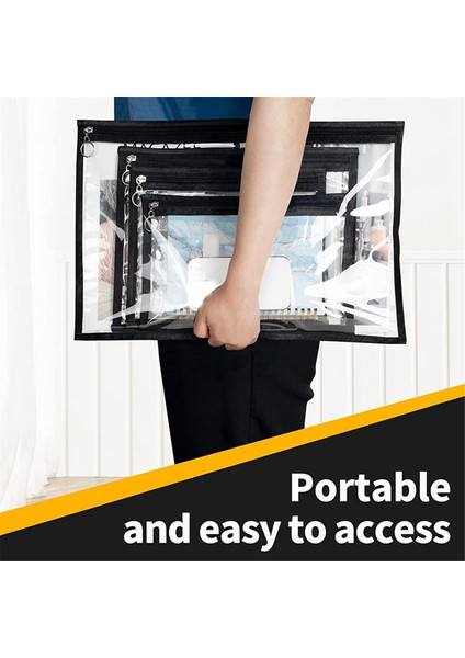 16 Adet Şeffaf Fermuarlı Keseler Kozmetik Cüzdan Kalem Düzenleme Siyah (Yurt Dışından) fırsatları