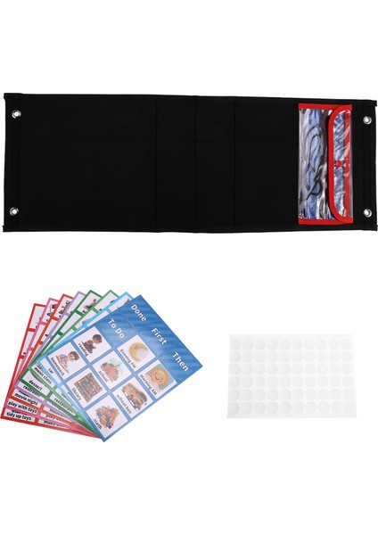 Çocuklar Için Görsel Program Günlük Rutin Tablosu Siyah (Yurt Dışından)