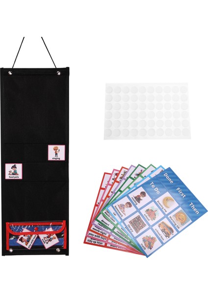 Çocuklar Için Görsel Program Günlük Rutin Tablosu Siyah (Yurt Dışından) fiyatları