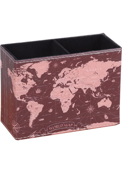 Ofis Için Masa Kalemlik Dünya Haritası Desenli Kalemlik (Yurt Dışından)