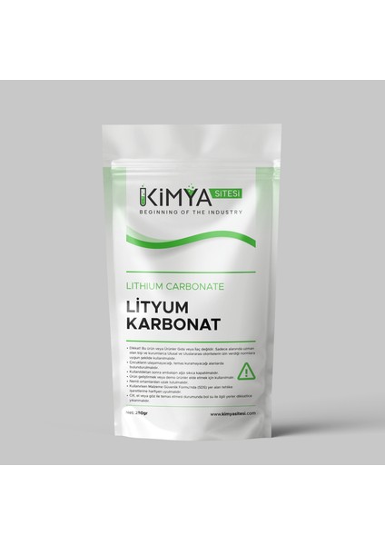 Lityum Karbonat (Lithium Carbonate) - 250GR