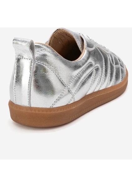 Kadın Düz Taban Bağcıklı Spor Ayakkabı Gerçek Deri Rc Zenit Gümüş fiyatları