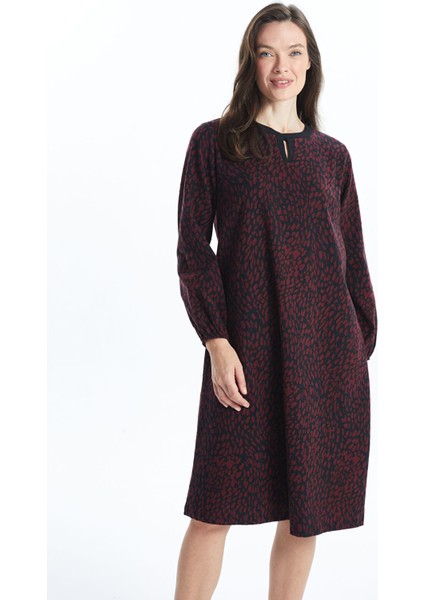 Yeni Sezon Bisiklet Yaka Desenli Elbise fiyatları