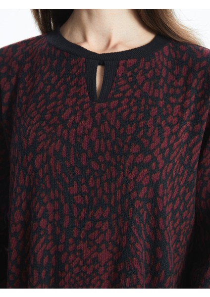 Yeni Sezon Bisiklet Yaka Desenli Elbise modelleri