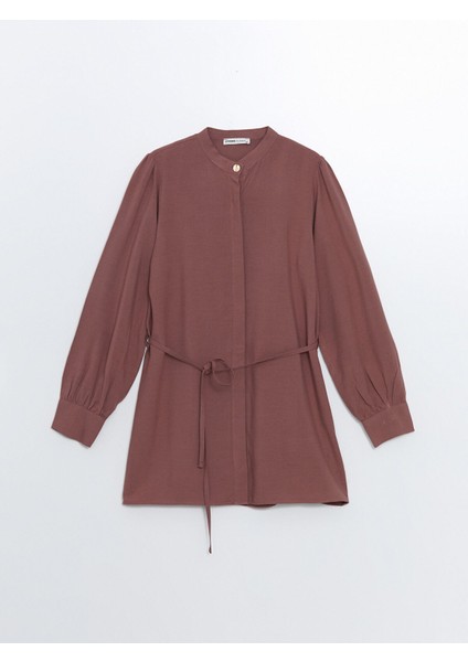 Yeni Sezon Hakim Yaka Keten Karışımlı Kadın Tunik indirimleri