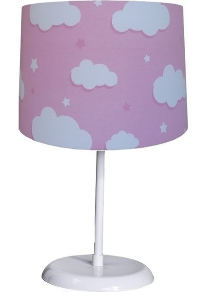 Pembe Bulutlu 2.li Set M-479 Kumaş Kaplama Genç ve Çocuk Odası Avize ve Abajur Takımı modelleri