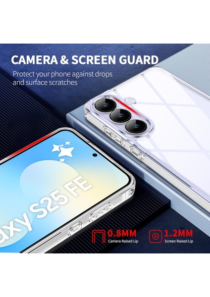 Samsung Galaxy S25 Fe Şeffaf Kılıf & Cam Ekran Koruyucu Seti modelleri