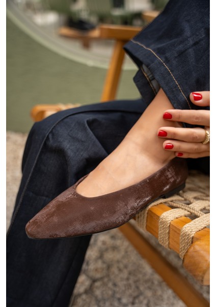 Joset Acı Kahve Küt Burun Düz Kadın Babet fırsatları