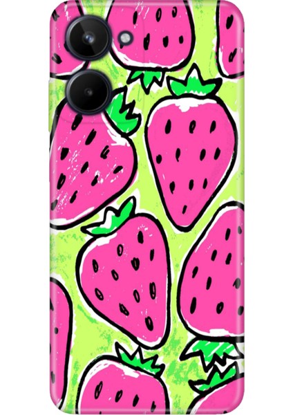 Realme 10 4g Kılıf Renkli Realme 10 Silikon Çilek