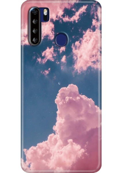 Reeder P13 Blue Max Kılıf Desenli Kapak Baskı Uv Pembe Bulut