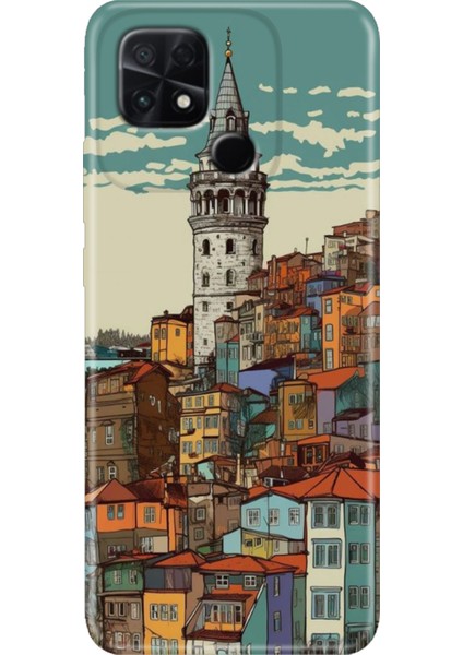 Poco C40 Kılıf Renkli Temalı Silikon Galata