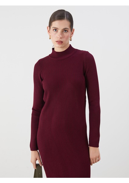 Yeni Sezon Yarım Balıkçı Yaka Triko Elbise fiyatları