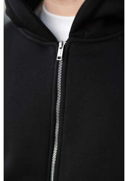 Siyah Kapüşonlu Kargo Cepli Erkek Eşofman Takımı E7342 modelleri