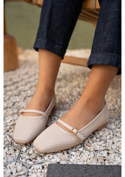 Samuel Nude Örgü Detaylı Düz Kadın Babet fiyatları