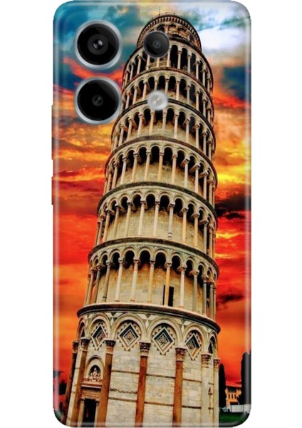 Redmi Note 13 Pro 5g / Poco X6 Kılıf Renkli Esnek Silikon Pizza Kulesi