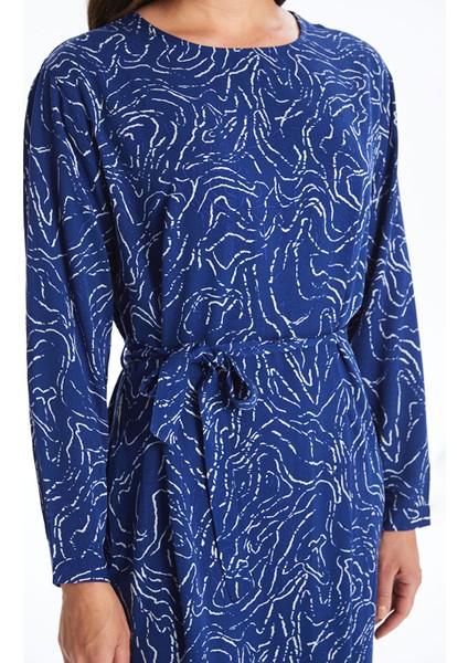 Yeni Sezon Bisiklet Yaka Desenli Elbise fırsatları