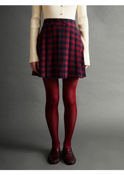 Yeni Sezon Dar Fit Ekose Kadın Pileli Etek fiyatları