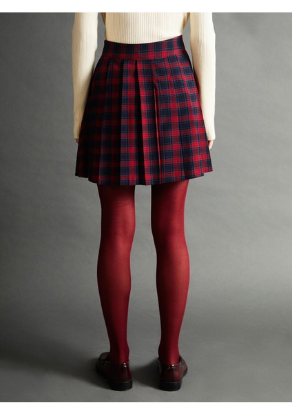 Yeni Sezon Dar Fit Ekose Kadın Pileli Etek fırsatları