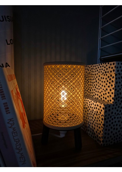 Modern Rattan Stili Abajur – Ortam Işığı Masa Lambası indirimleri
