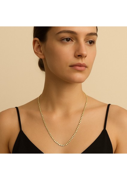 Golden Circle Chain Kolye