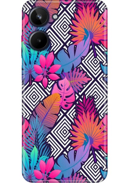 Realme 10 4g Kılıf Renkli Realme 10 Silikon Botanik