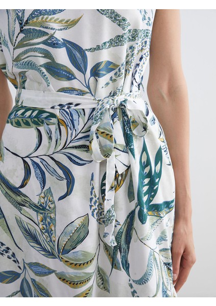 Yeni Sezon Bisiklet Yaka Çiçekli A Kesim Elbise fırsatları