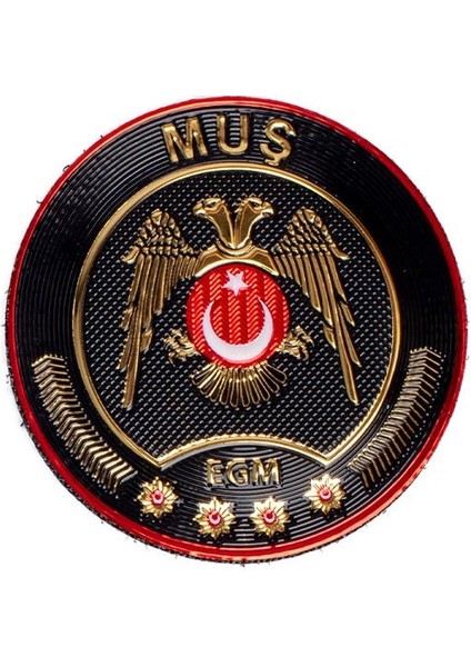 Muş Çevik Kuvvet Polis Kol Arması 3D Plastik Tpu, Yeni Tip, Cırtlı, Standart Ölçü,