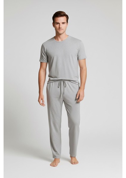 Erkek Uzun Cepli Esnek Likralı Viskoz Pijama Altı MAN02