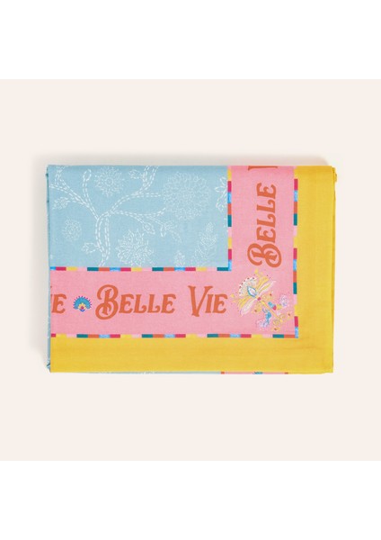 Nilüfer Dijital Baskılı Pamuk Masa Örtüsü 160x240 Cm Açık Yeşil