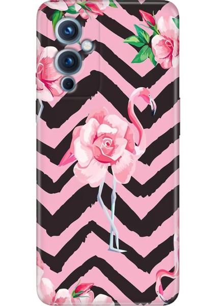 Oneplus 9 Kılıf Desenli Silikon Renkli Tpu Uv Flamingo