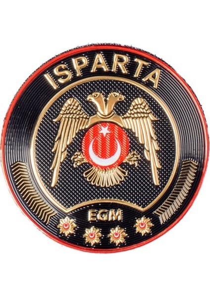 Isparta Çevik Kuvvet Polis Kol Arması 3D Plastik Tpu, Yeni Tip, Cırtlı, Standart Ölçü,