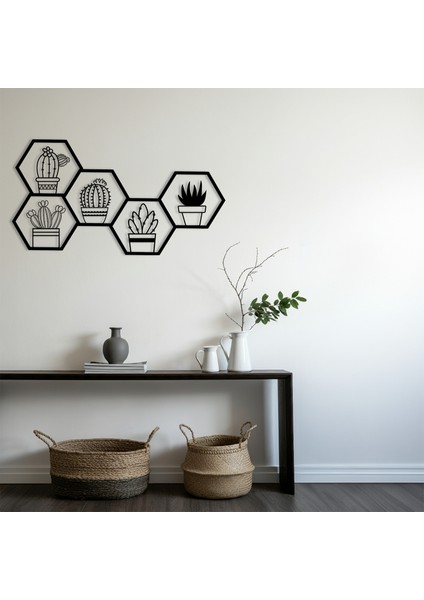 Hexaart Çiçek Bahçesi Temalı Ahşap Duvar Tablosu