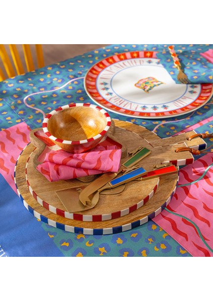 Nohar Mango Ağacı - Reçine Sunum Tahtası 32X25 cm Kırmızı fiyatları