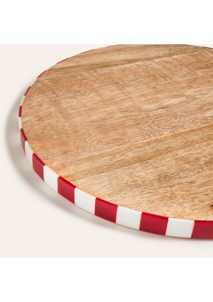 Nohar Mango Ağacı - Reçine Sunum Tahtası 32X25 cm Kırmızı fırsatları