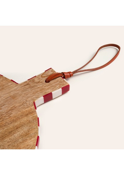 Nohar Mango Ağacı - Reçine Sunum Tahtası 32X25 cm Kırmızı indirimleri