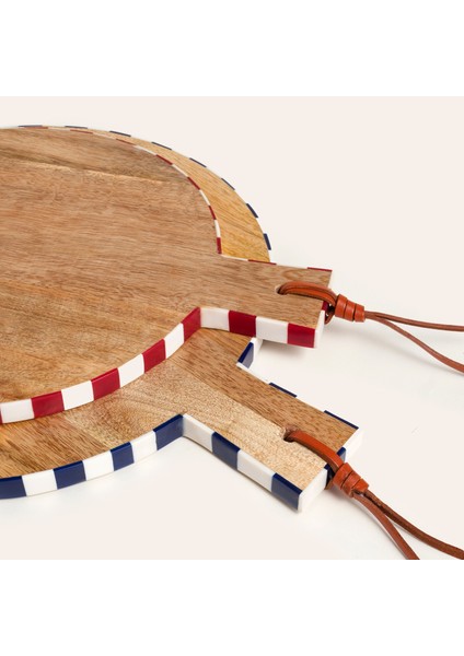 Nohar Mango Ağacı - Reçine Sunum Tahtası 32X25 cm Kırmızı