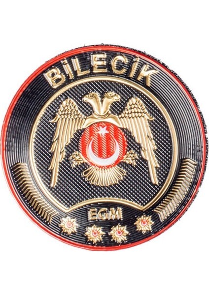 Bilecik Çevik Kuvvet Polis Kol Arması 3D Plastik Tpu, Yeni Tip, Cırtlı, Standart Ölçü,