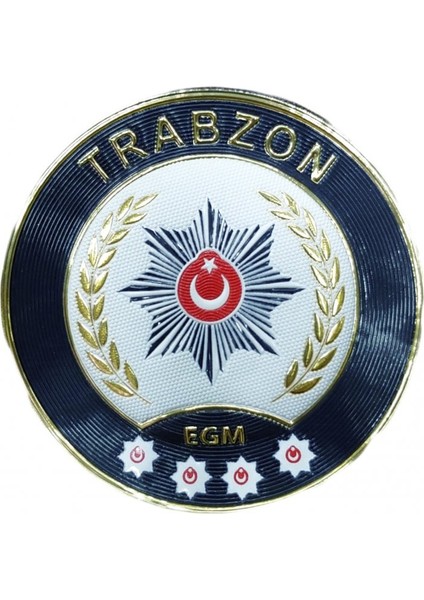 Trabzon Polis Kol Arması 3D Plastik Tpu, Yeni Tip, Cırtlı, Standart Ölçü, 1.sınıf Kalite