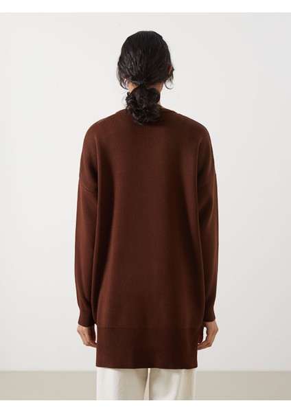 Yeni Sezon Ayı Teddy Nakışlı Oversize Kadın Triko Tunik fırsatları