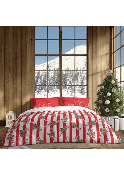 Jolly Nights Yeni Yıl Desenli Nevresim Takımı - Çift Kişilik(Pamuk-Polyester, Gizli Fermuar) fiyatları