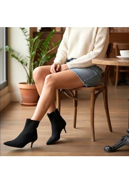 Süet Sivri Burun Kadın Klasik Bot fiyatları