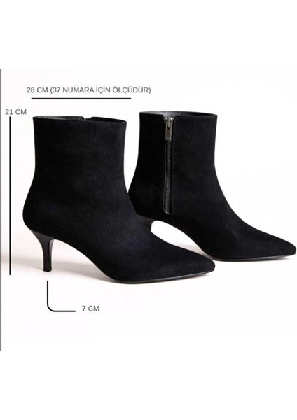 Süet Sivri Burun Kadın Klasik Bot fırsatları