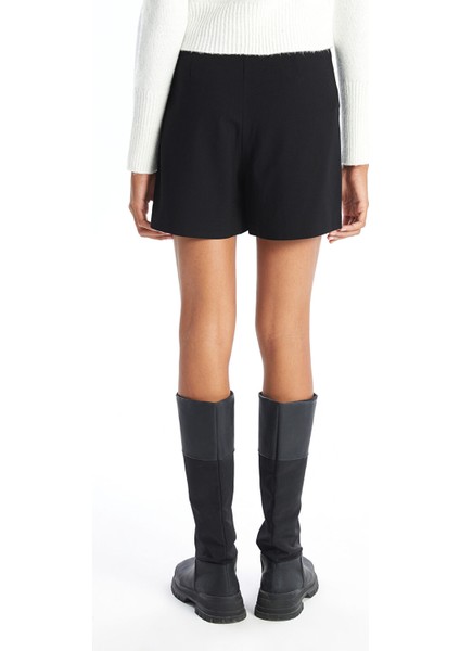 Yeni Sezon Kadın Beli Fermuarlı Düz Şort Etek fırsatları