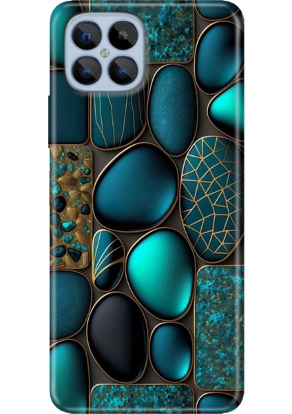 Omix X600 Kılıf Renkli Esnek Silikon Marble