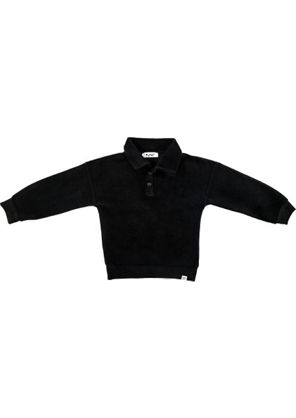 Shadow Kadife Siyah Sweatshirt