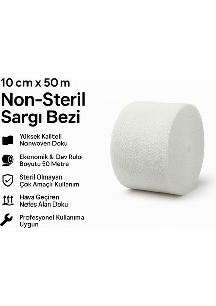 Bozkarmedikal Sargı Bezi – Nonwoven Non-Steril Bandaj Sargı Bandı Rulo