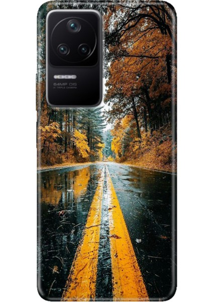 Xiaomi Poco F4 Kılıf Desenli Kapak Renkli Ermer Korku Yolu